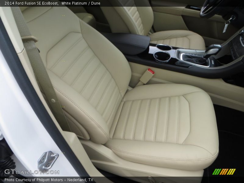 White Platinum / Dune 2014 Ford Fusion SE EcoBoost