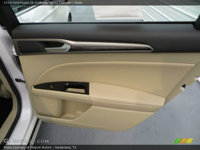 White Platinum / Dune 2014 Ford Fusion SE EcoBoost