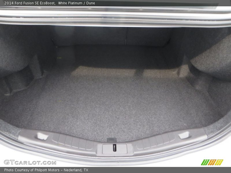 White Platinum / Dune 2014 Ford Fusion SE EcoBoost