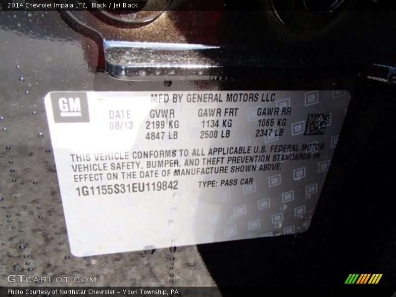 Black / Jet Black 2014 Chevrolet Impala LTZ