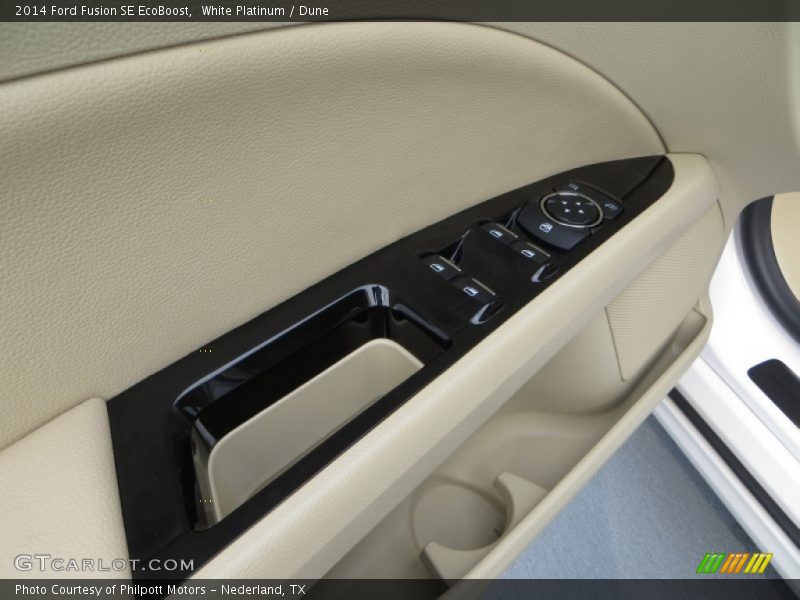 White Platinum / Dune 2014 Ford Fusion SE EcoBoost
