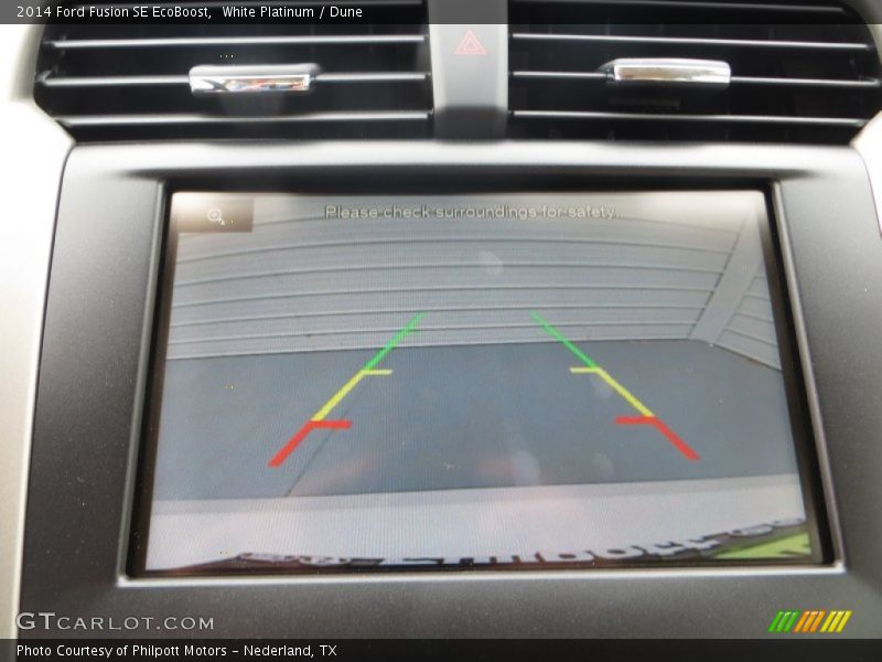 White Platinum / Dune 2014 Ford Fusion SE EcoBoost