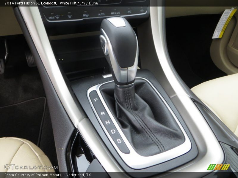 White Platinum / Dune 2014 Ford Fusion SE EcoBoost