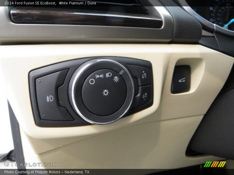 White Platinum / Dune 2014 Ford Fusion SE EcoBoost
