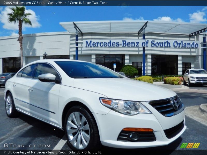 Candy White / Cornsilk Beige Two-Tone 2009 Volkswagen CC Sport