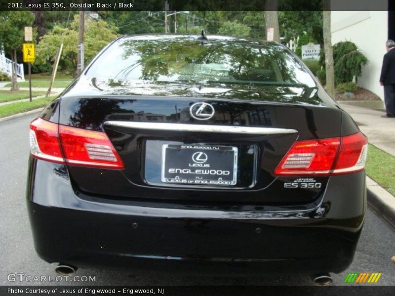 Obsidian Black / Black 2012 Lexus ES 350