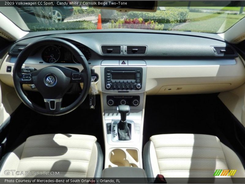 Candy White / Cornsilk Beige Two-Tone 2009 Volkswagen CC Sport