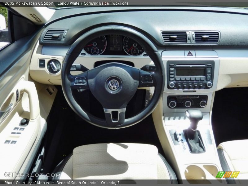 Candy White / Cornsilk Beige Two-Tone 2009 Volkswagen CC Sport