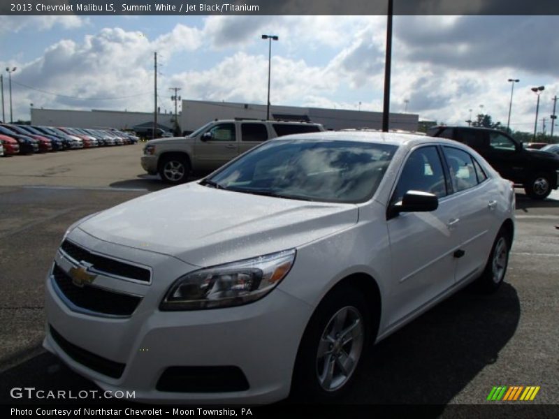 Summit White / Jet Black/Titanium 2013 Chevrolet Malibu LS
