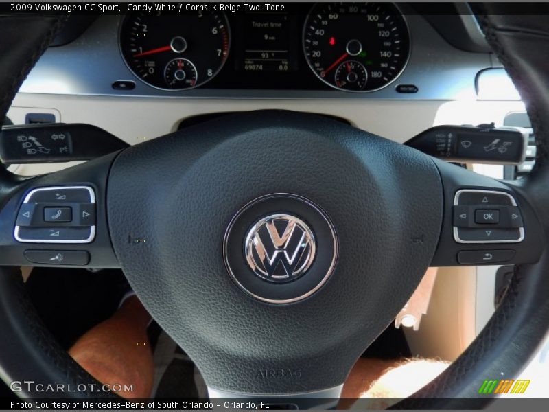 Candy White / Cornsilk Beige Two-Tone 2009 Volkswagen CC Sport
