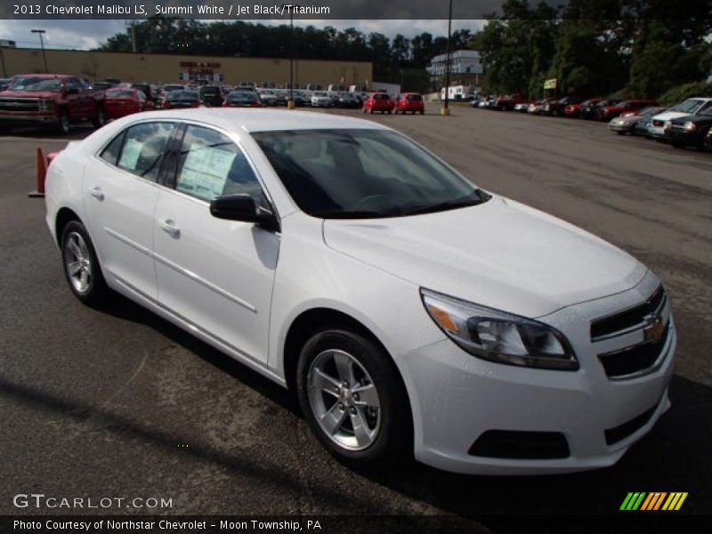 Summit White / Jet Black/Titanium 2013 Chevrolet Malibu LS