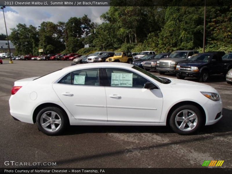 Summit White / Jet Black/Titanium 2013 Chevrolet Malibu LS