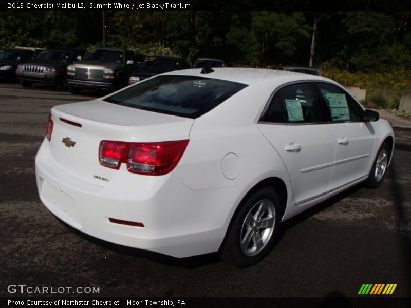 Summit White / Jet Black/Titanium 2013 Chevrolet Malibu LS