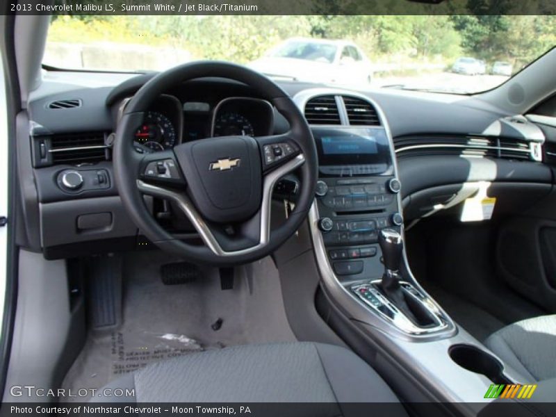 Summit White / Jet Black/Titanium 2013 Chevrolet Malibu LS