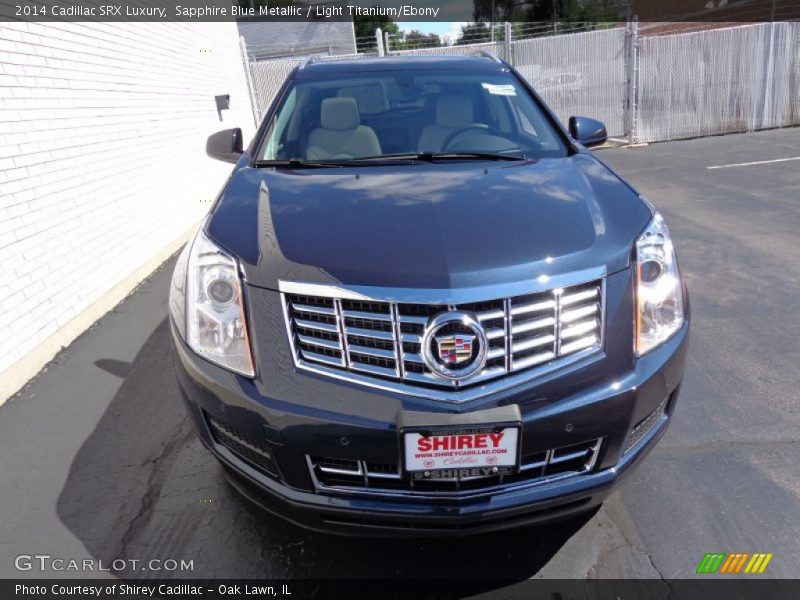 Sapphire Blue Metallic / Light Titanium/Ebony 2014 Cadillac SRX Luxury