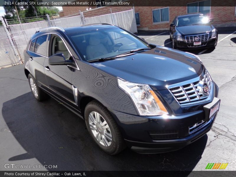 Sapphire Blue Metallic / Light Titanium/Ebony 2014 Cadillac SRX Luxury
