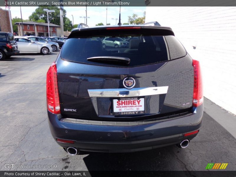 Sapphire Blue Metallic / Light Titanium/Ebony 2014 Cadillac SRX Luxury