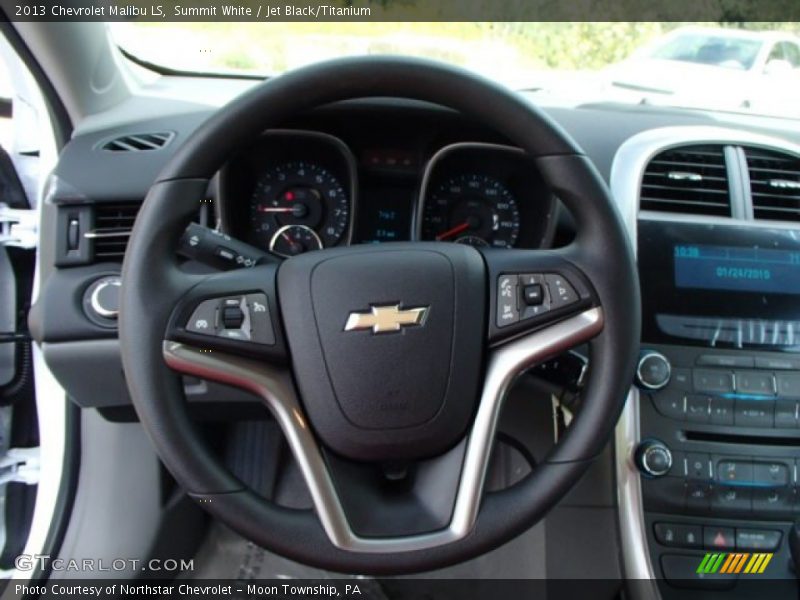 Summit White / Jet Black/Titanium 2013 Chevrolet Malibu LS