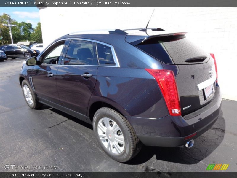 Sapphire Blue Metallic / Light Titanium/Ebony 2014 Cadillac SRX Luxury