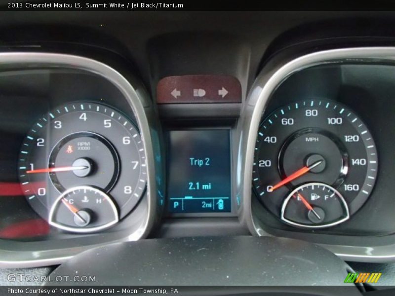 Summit White / Jet Black/Titanium 2013 Chevrolet Malibu LS