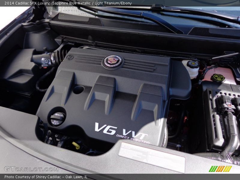 Sapphire Blue Metallic / Light Titanium/Ebony 2014 Cadillac SRX Luxury