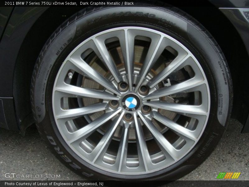 Dark Graphite Metallic / Black 2011 BMW 7 Series 750Li xDrive Sedan