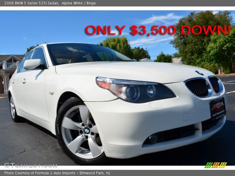 Alpine White / Beige 2006 BMW 5 Series 525i Sedan