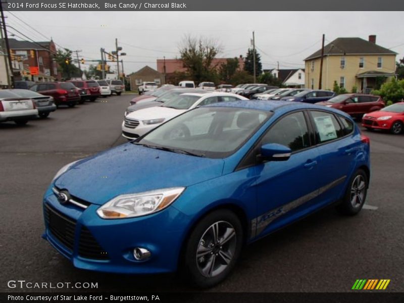 Blue Candy / Charcoal Black 2014 Ford Focus SE Hatchback