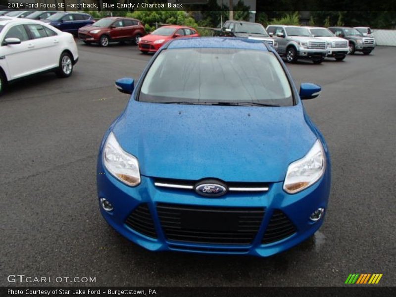 Blue Candy / Charcoal Black 2014 Ford Focus SE Hatchback