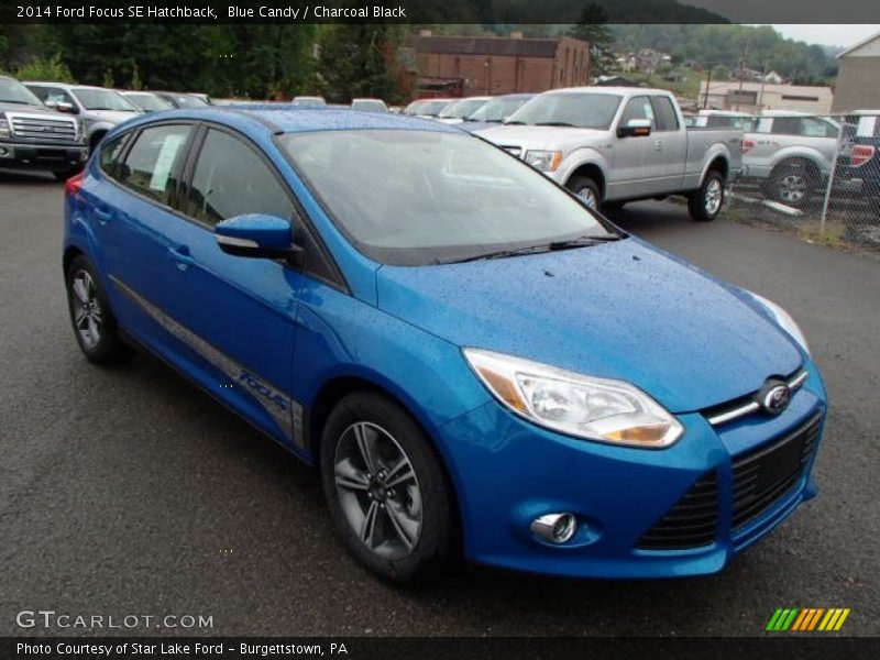 Blue Candy / Charcoal Black 2014 Ford Focus SE Hatchback
