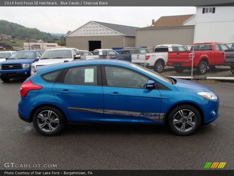 Blue Candy / Charcoal Black 2014 Ford Focus SE Hatchback
