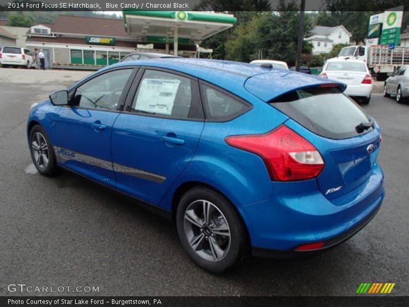 Blue Candy / Charcoal Black 2014 Ford Focus SE Hatchback