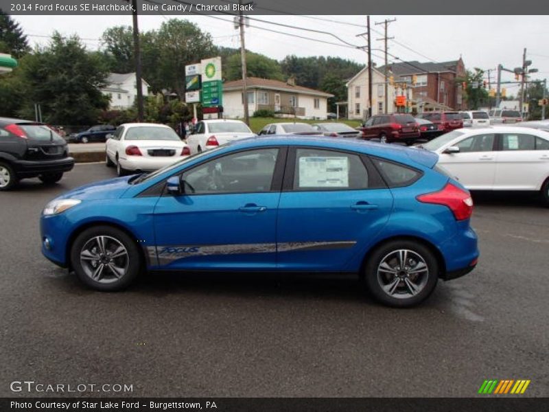 Blue Candy / Charcoal Black 2014 Ford Focus SE Hatchback