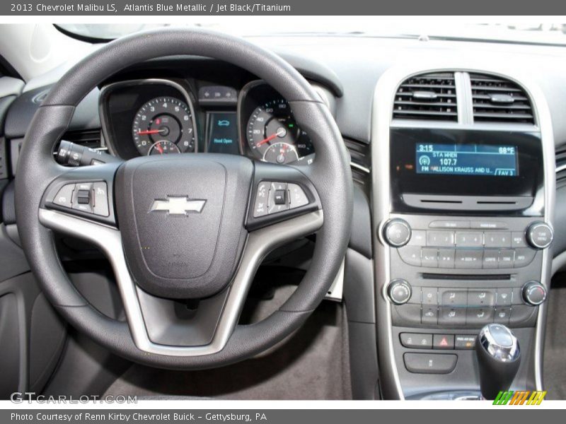 Atlantis Blue Metallic / Jet Black/Titanium 2013 Chevrolet Malibu LS