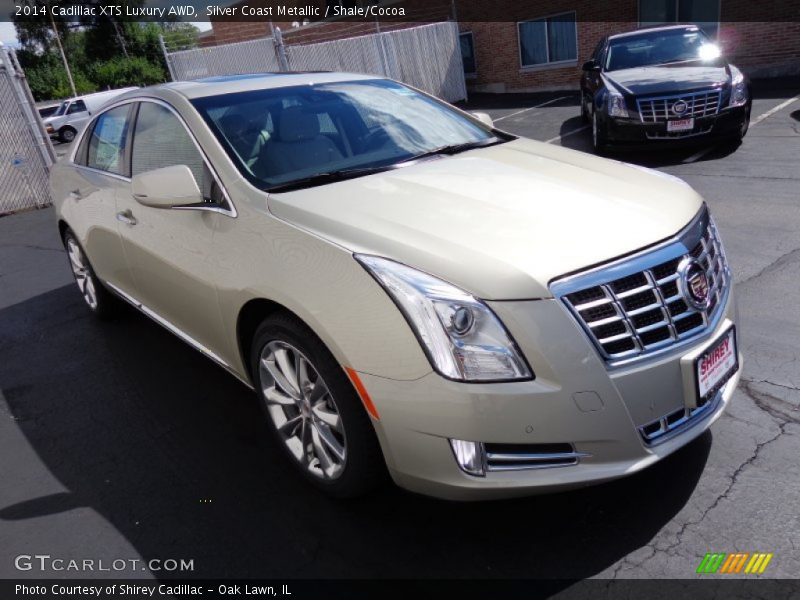 Silver Coast Metallic / Shale/Cocoa 2014 Cadillac XTS Luxury AWD