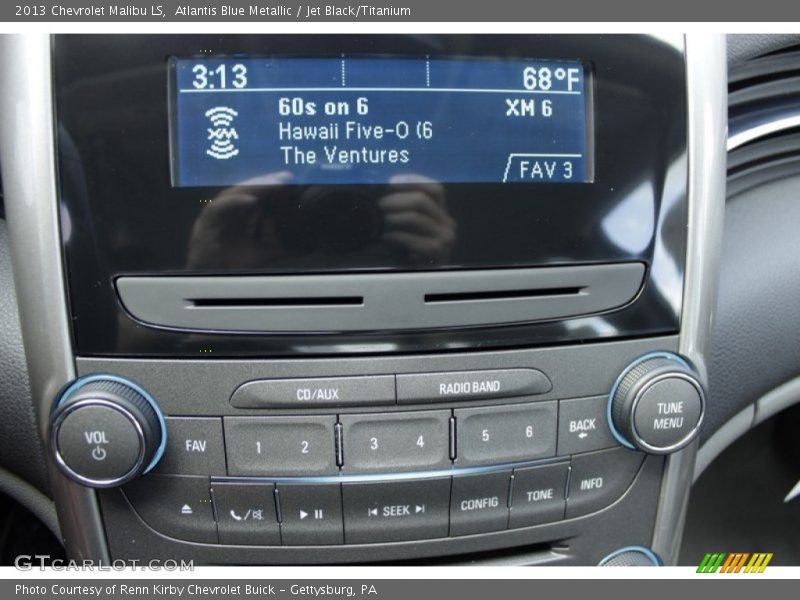 Atlantis Blue Metallic / Jet Black/Titanium 2013 Chevrolet Malibu LS
