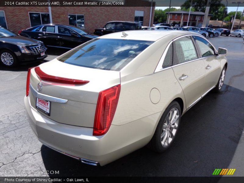Silver Coast Metallic / Shale/Cocoa 2014 Cadillac XTS Luxury AWD