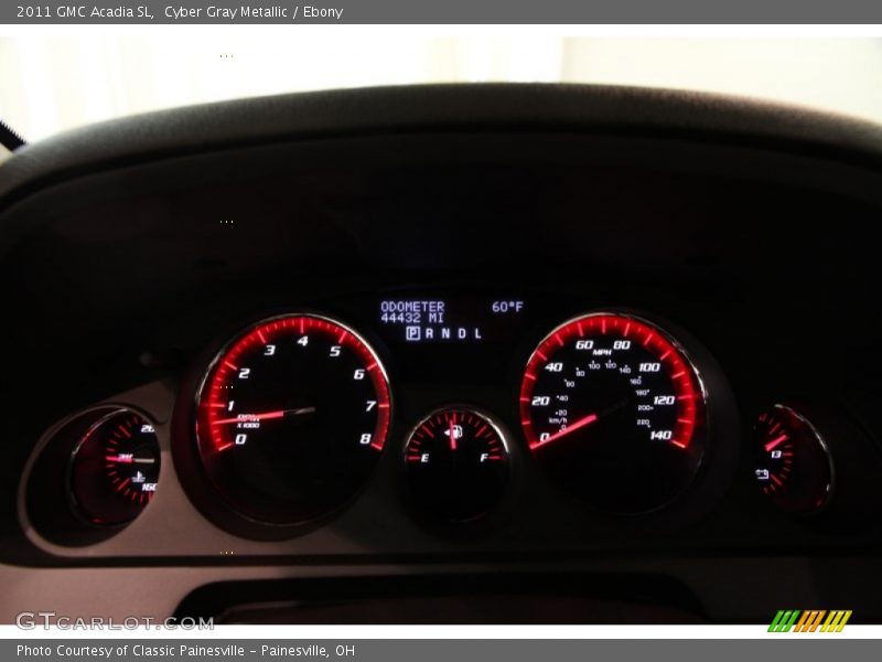 Cyber Gray Metallic / Ebony 2011 GMC Acadia SL