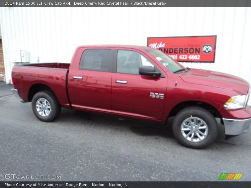 Deep Cherry Red Crystal Pearl / Black/Diesel Gray 2014 Ram 1500 SLT Crew Cab 4x4