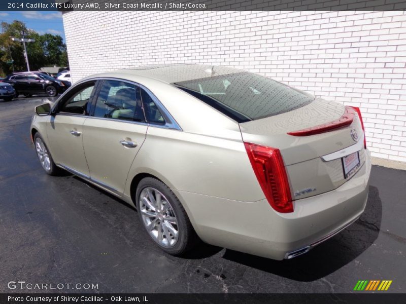 Silver Coast Metallic / Shale/Cocoa 2014 Cadillac XTS Luxury AWD