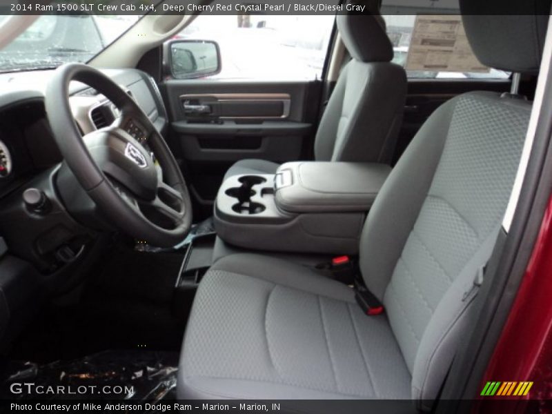 Deep Cherry Red Crystal Pearl / Black/Diesel Gray 2014 Ram 1500 SLT Crew Cab 4x4