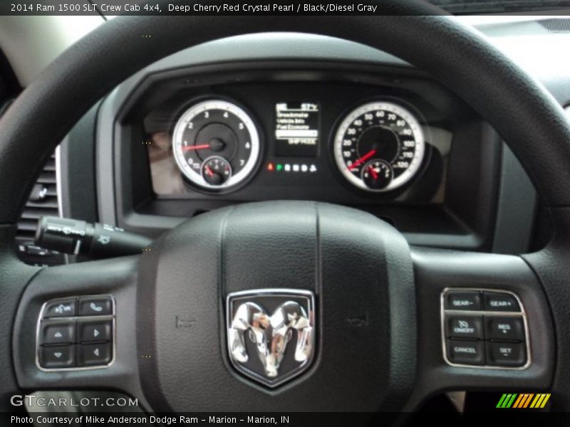 Deep Cherry Red Crystal Pearl / Black/Diesel Gray 2014 Ram 1500 SLT Crew Cab 4x4