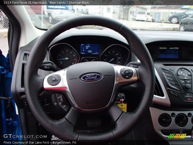 Blue Candy / Charcoal Black 2014 Ford Focus SE Hatchback
