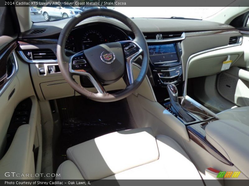 Silver Coast Metallic / Shale/Cocoa 2014 Cadillac XTS Luxury AWD