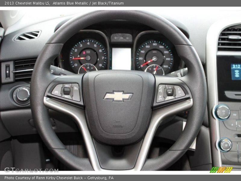Atlantis Blue Metallic / Jet Black/Titanium 2013 Chevrolet Malibu LS