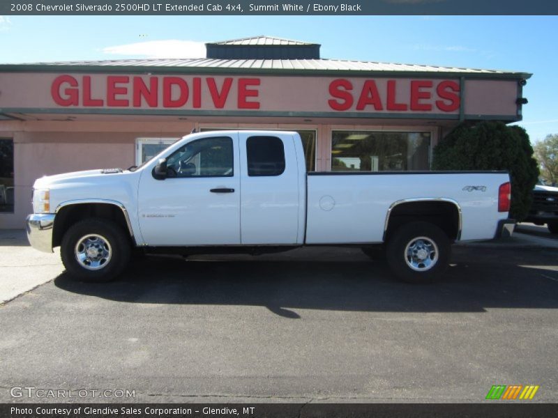 Summit White / Ebony Black 2008 Chevrolet Silverado 2500HD LT Extended Cab 4x4
