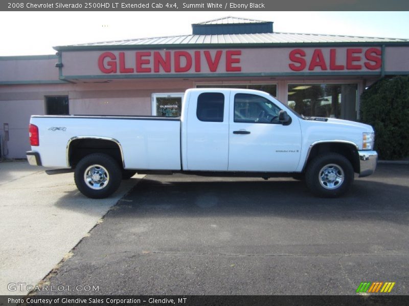 Summit White / Ebony Black 2008 Chevrolet Silverado 2500HD LT Extended Cab 4x4