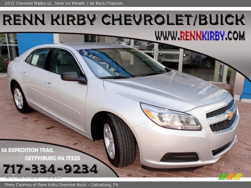 Silver Ice Metallic / Jet Black/Titanium 2013 Chevrolet Malibu LS
