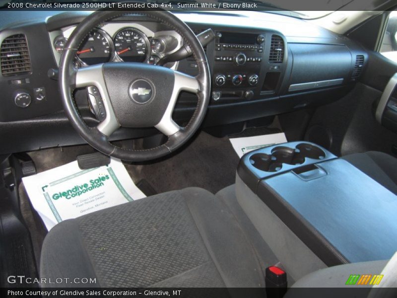 Summit White / Ebony Black 2008 Chevrolet Silverado 2500HD LT Extended Cab 4x4