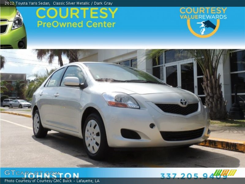 Classic Silver Metallic / Dark Gray 2012 Toyota Yaris Sedan